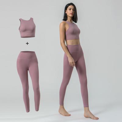 China Wholesale Breathable Fitness Yoga Set Sports Wear For Women New Design Organic Yoga Clothing Set Sports Wear For Women Gaiters With Pocket for sale