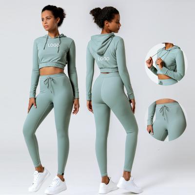 China Running Guang Zhou Yoga Suit Workout Fitness Breathable Sports Clothes Women 2 Pieces Workout Yoga Clothes for sale