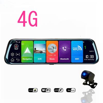 China Waterproof Dash Cam Recorde 4G 10 Inch Android 8.1 Stream Media Rearview Mirror GPS Navigation FullHD 1080P Car Dvr GPS Mirror Camera for sale