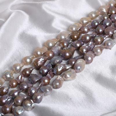 China Freshwater Pearl AAA Grade 15~19x20~30mm 40cm 16 Inch Baroque Pearl Strand Shape Fireball Natural Freshwater Pearl for sale