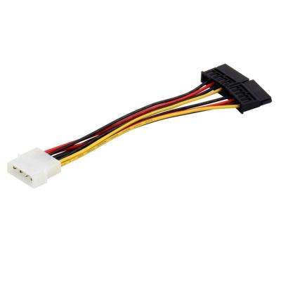 China COMPUTER ANERA 4P Multifunctional High Speed ​​IDE Molex Male 2 to SATA 15P Serial Female Power Converter Adapter Cable for Hard Disk for sale