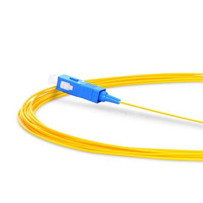 China FTTH 0.9mm Simplex Pigtail 1.5M SC Pigtail Singlemode SC/UPC Fiber Optic Fiber Optic Cable for sale