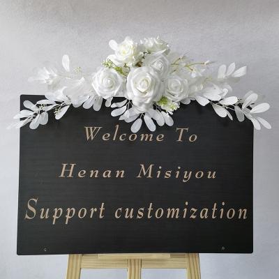 China Gifts Wedding Supplier Wholesale Style Wedding Signs Decorative Artificial Silk Flowers Different Swag for sale