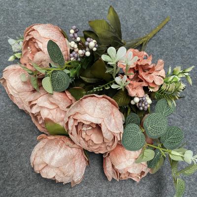 China 2022 Hot Selling Father's Day Party Spring Wedding Decoration Simulation Peony Artificial Flowers for sale