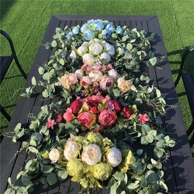 China Hot Selling Wedding Party Arch Decoration Artificial Flower And Plant Plant Wall Decoration for sale