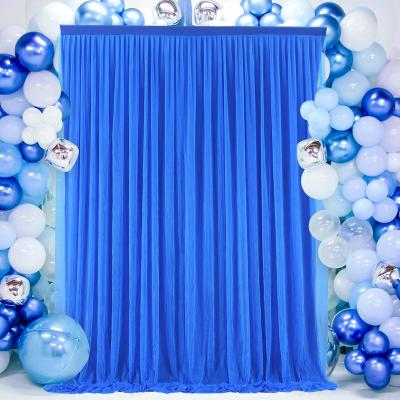 China Party Wedding Decoration Bride Wedding Photography Chiffon Decoration Curtain Sheer Background for sale