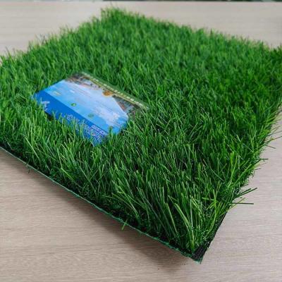 China Straight Plus Curved Non Infill Artificial Turf 43mm Low Maintenance Wear Resistant High Permeablity for sale