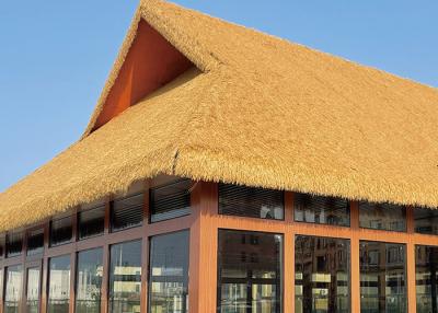 China Landscaping Synthetic Thatch Roof With High Softness Flame Retardant Artificial Thatch Grass for sale