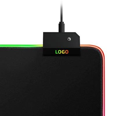 China Gaming Desk Mat Mouse Pad RGB Computer Mousepad USB Charging Large Mouse Pad Custom OEM Logo for sale