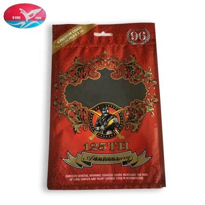 China Wholesale LDPE Moisture Proof Cigar Bag With 12 Color Draw Zipper Tobacco Cigar Plastic Bags for sale