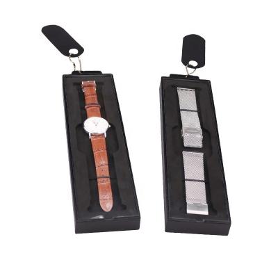 China Custom Black Velvet Factory Logo PVC Luxury Gift Packaging Wristwatch Box Cases for sale