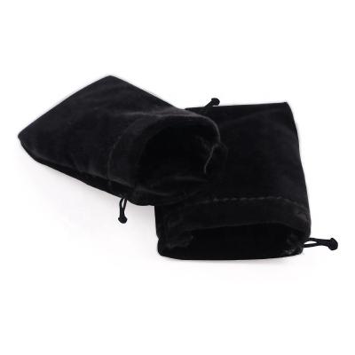 China wholesale custom made colorful black small pouches jewelry pouch custom gift velvet size accepted for sale