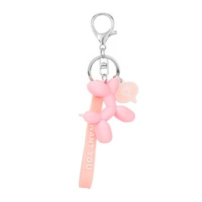 China New Fashion Souvenir Gifts Fashional Balloon Dog Key Chain Key Chain Cartoon Mobile Phone Bag Fun Cute Car Stereo Pendant Key Chain for sale