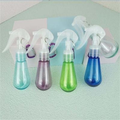 China Pet Carabiner Cosmetic Colorful Empty Plastic Hook Trigger Bottle 60ML for sale