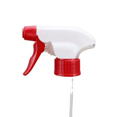 China Non Spill Trigger Sprayer 28mm Trigger Red Plastic Dripless Hand Sprayer Pump For House Cleaning for sale