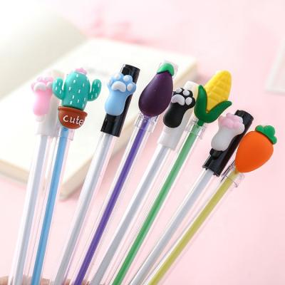 China New Normal Creative Kawaii Cute Cat Paw Gel Pen Promotional Stationery For Girl for sale