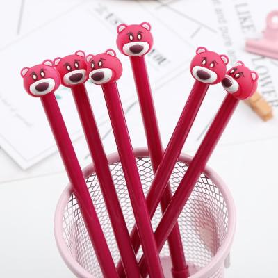 China Little Brown Normal Hot Sales Bear Cute Gel Pen Kawaii Cartoon Pen for School Diary for sale