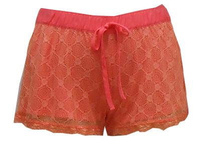 Chine Les shorts occasionnels de dames soyeuses de sentiment, femmes plus la taille élastique de taille court-circuite la couche de dentelle à vendre