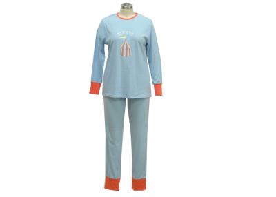 Chine Le pyjama intégral de dames place les techniques teintes simples de pyjamas de 2 morceaux des femmes à vendre