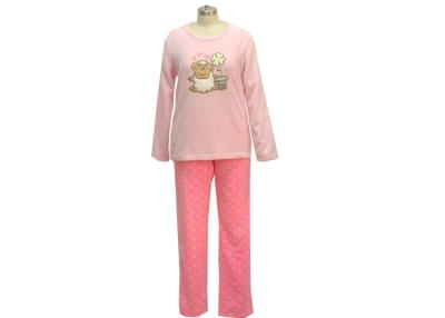 Chine Le pyjama surdimensionné de dames d'encolure ras du cou place 100 techniques teintes simples de pyjamas de polyester à vendre