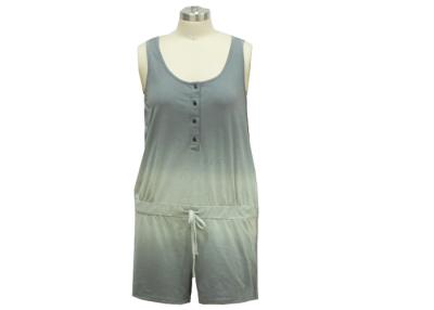 Chine Été gris Playsuits, salopette large de dames de coton de la jambe des femmes sans manche à vendre