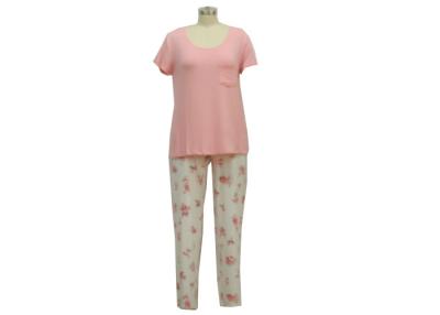 Chine Pyjamas de fantaisie d'été de dames, ensembles de pyjama de Knit du coton des femmes avec la poche de coffre à vendre