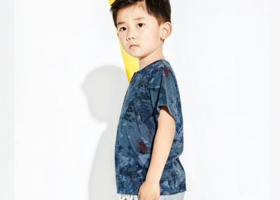 China As camisas curtos da luva T dos meninos simples do decote em V, verão dos meninos vestem a impressão reativa à venda