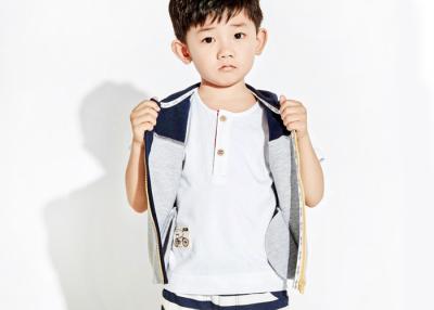 China Spring / Fall Kids Boys Clothes Boys Zip Up Hoodies Sleeveless Vest Outfits for sale