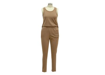 China De comfortabele Vrouwen snakken Broekkruippakje, Jersey Toevallige Sleeveless Jumpsuit om Hals Te koop