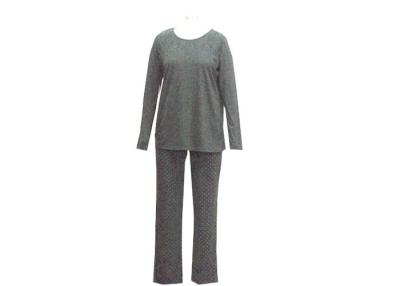 China Comfortable Home Wear Ladies Loungewear Sets Round Neck Tops And Long Pants for sale