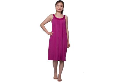 China Soft Viscose Jersey Pyjamas Womens Summer Nightwear , Sleeveless Ladies Night Dress for sale