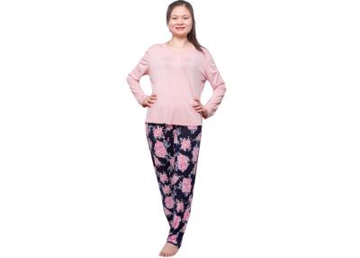 China Fancy Womens Summer Nightwear Ladies Viscose Light Knit Long Pajama Sets for sale