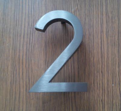 China 3D Sign Letter stainless steel house Street Number custom H20CM number gold 3d sae signs for sale