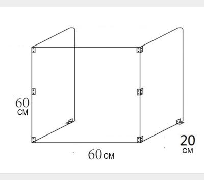 China Foldable Acrylic Counter Guards  /Desk guard Portalbe /Protective Virus Shield for Coffee Bar Table for sale