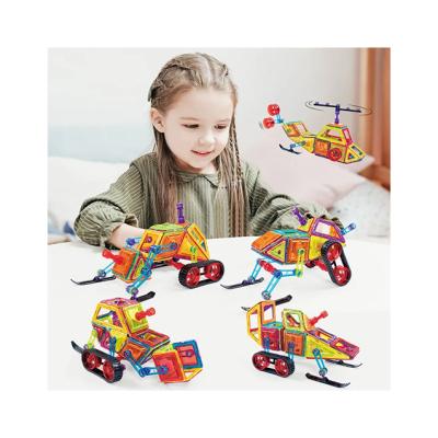 China 72PCS Plastic Educational Magnetic Tile Building Block Magic Toy Set Educational Magnet Toys for sale