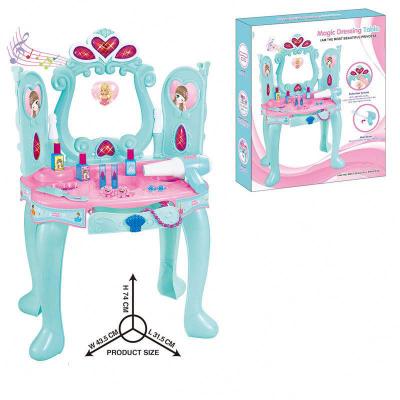 China Modern Dressing Table Toy For Girl Princess Opening Makeup Dresser Kit Toys Magic Induction Door Fashion 76.5*45*52.5cm for sale