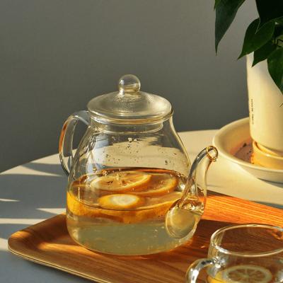 China Competitive Price Viable Borosilicate Tea Kettle Wholesale High Quality Glass Teapot With Filter for sale