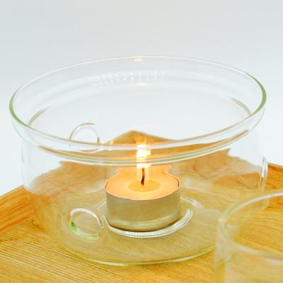 China Sustainable High Quality Sensitive Suitable Glass Base Heater Glass Base For Teapot Set for sale