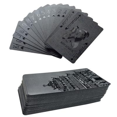 China Durable Black Diamond Playing Cards Waterproof Black Poker Cards for sale