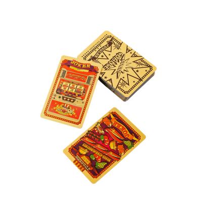 China Custom Wholesale Waterproof Printing Gold Foil Table Poker Playing Card Durable for sale