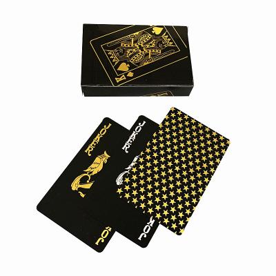 China Low MOQ Durable Custom Printing Plastic Playing Cards Poker Black Card for sale