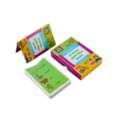 China Eco-friendly Material Customized Paper Learning Baby Educational Flash Cards Printing Card Games For Kids for sale