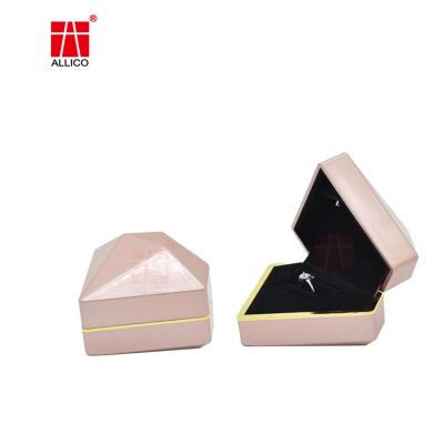 China Packaging Material Bespoke Creative Triangle Jewelry Gift Rigid Gray Cardboard Paper Box Packaging With Logo Custom for sale