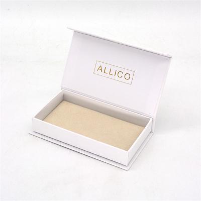 China Wholesale Recyclable White Bronzing Box Jewelry Packaging Box Logo Cardboard Paper Necklace Gift for sale