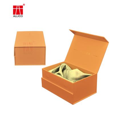 China Custom Materials Gold Recycled High End Gift Box Custom Magnet Closed Delicate Book Box Wig Box With Satin for sale