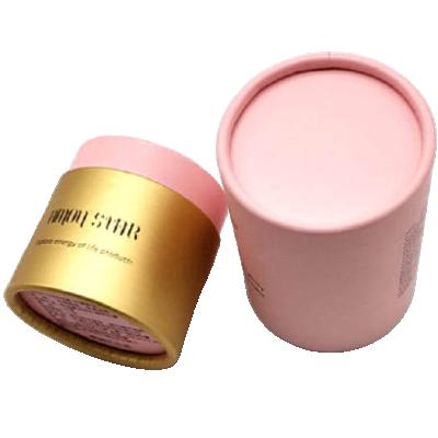 China Recyclable Shiny Pink Cosmetic Bottle Box Packaging 100 Ml Small Cosmetics For Jars Round for sale