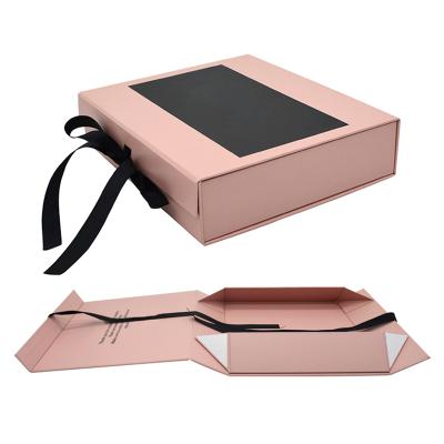 China New Arrival Recyclable Packaging Paper Box Apparel Folding Cardboard Gift Box For Clothes Shoes Wig for sale