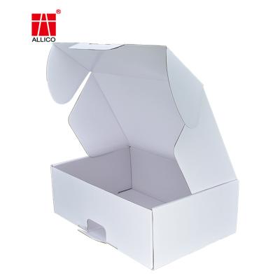 China Recyclable Wholesale Custom Printed Shoes Packaging Boxes Plain White Corrugated Mailer Box for sale