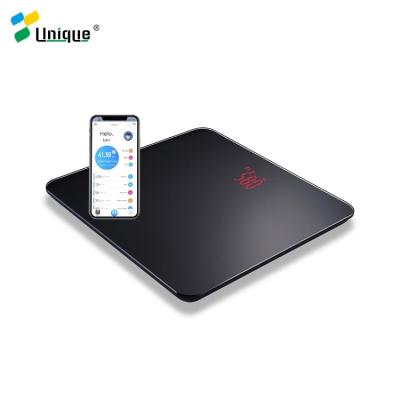 China Best Selling 180kg BT BMI Personal Bluetooth Analyzer Tempered Glass LED Electronic Digital Body Weight Scale CW268BLE for sale