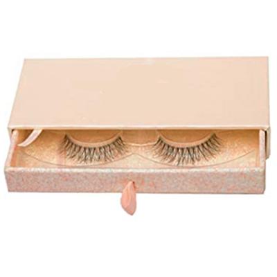 China Small Recyclable Crocodile Eyelash Printed Nail Whips Gift Box With With Lid And Base for sale